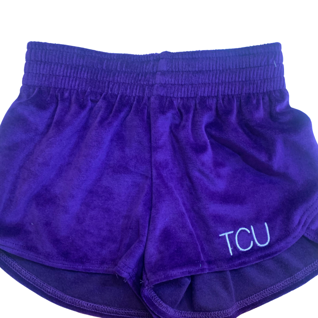 Velour Shorts- with monogram