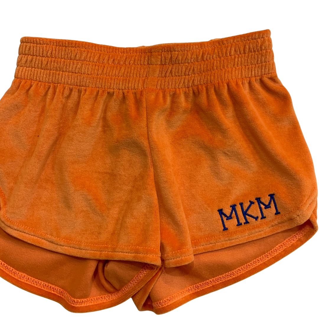 Velour Shorts- with monogram