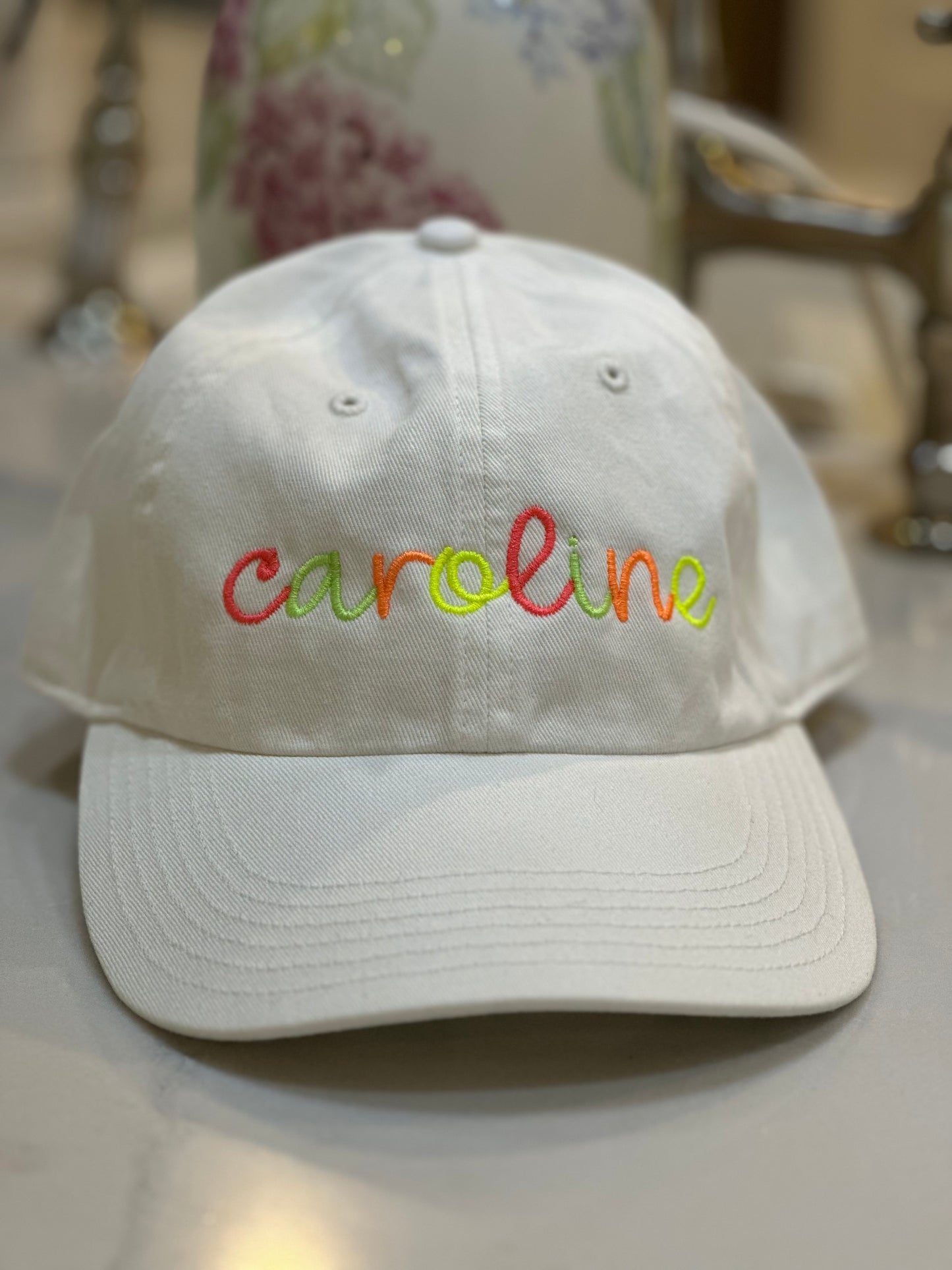 youth neon name hat