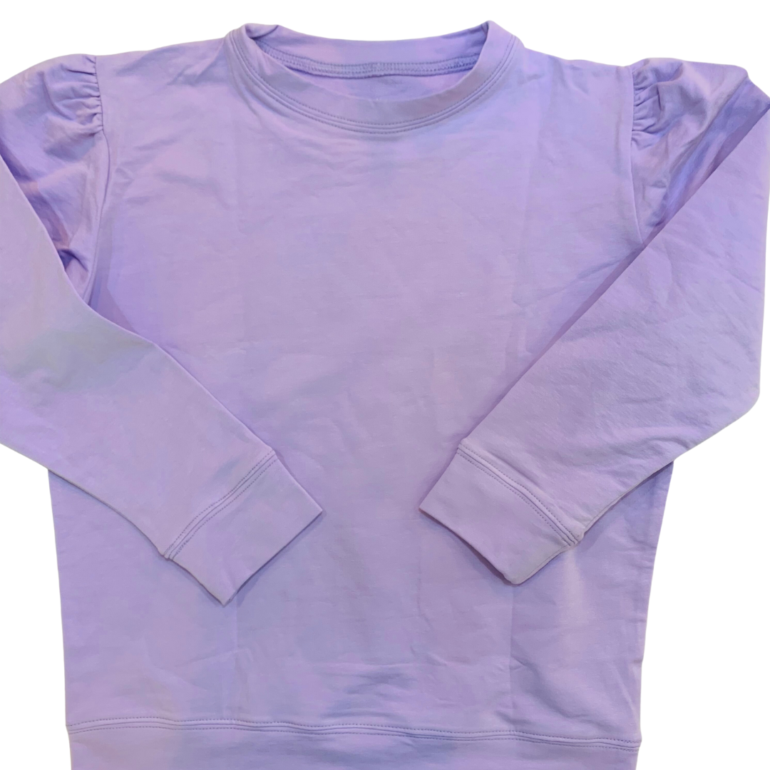 Lightweight Sweatshirt- pink, lavender, and light blue