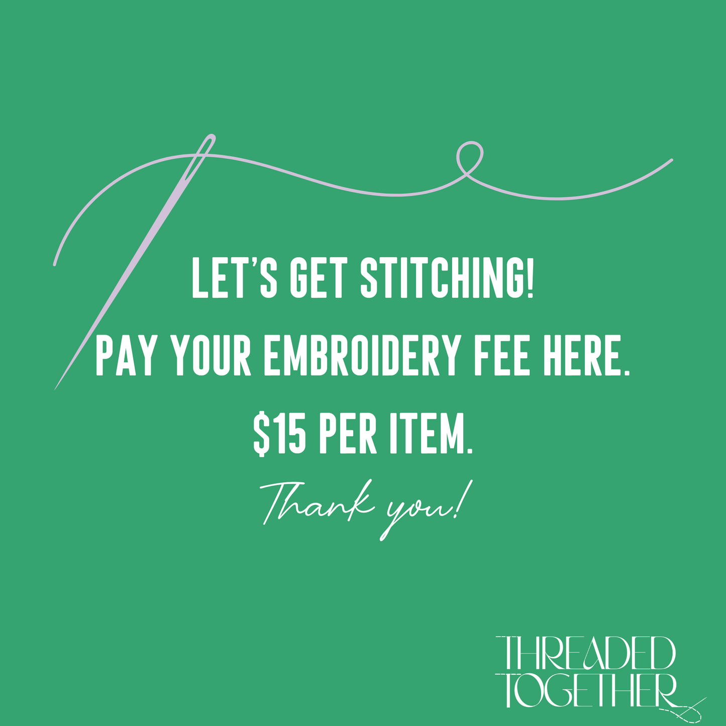 Embroidery Fee